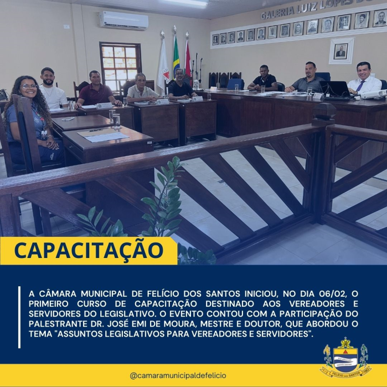 CURSO DE CAPACITAÇÃO PARA VEREADORES E SERVIDORES